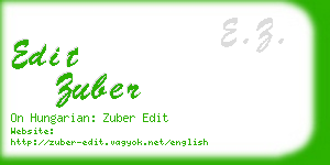 edit zuber business card